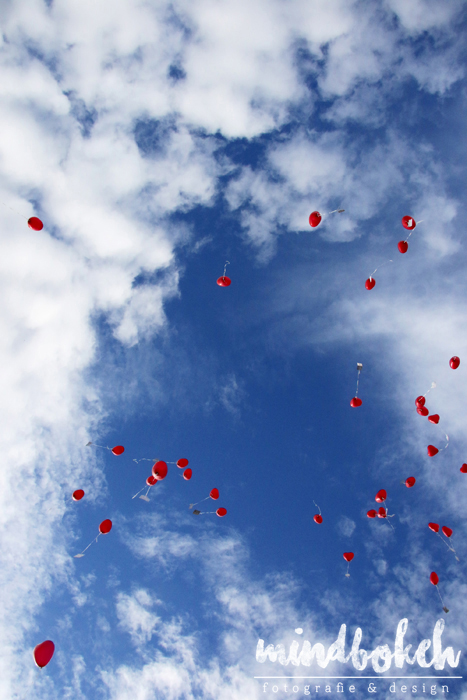 Luftballons einer Hochzeit