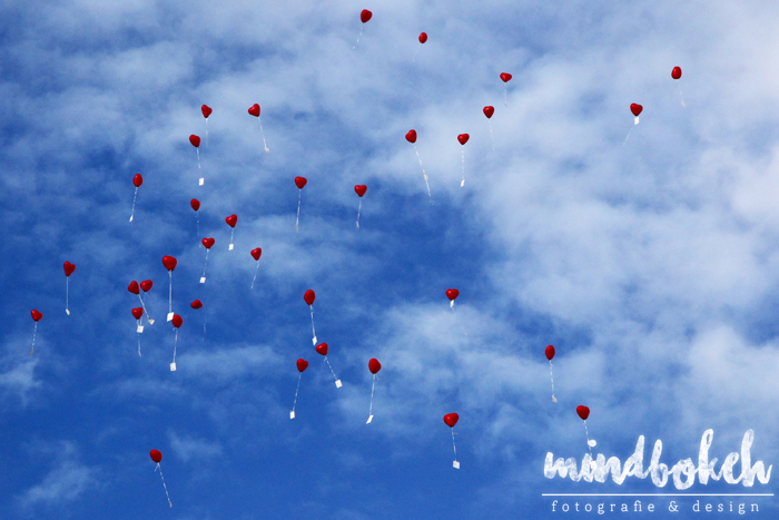 Luftballons einer Hochzeit