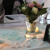 Tischdekoration einer Hochzeit